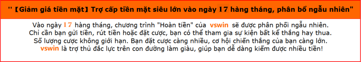 Thưởng bí ẩn Vswin